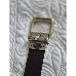 Harley-Davidson Reversible Leather Belt 36 Black Brown Logo Motorcycle Biker